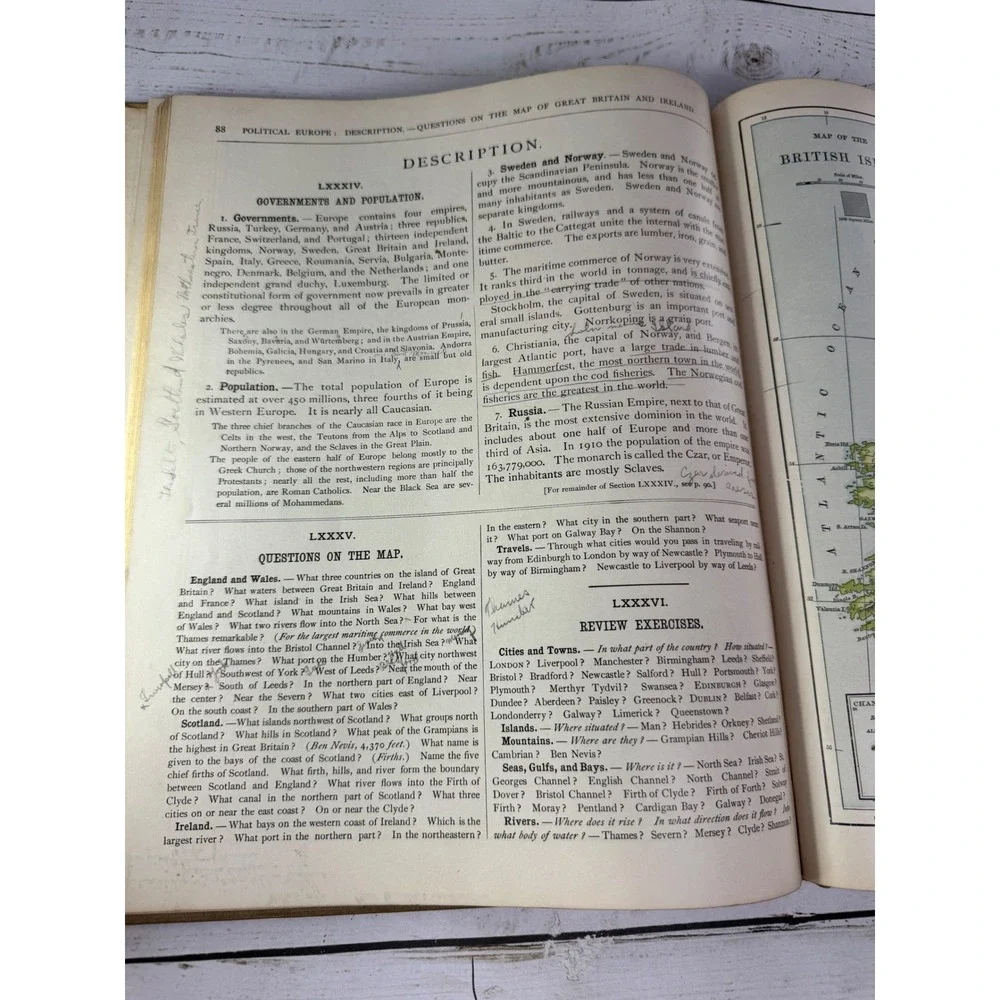Harper's School Geography American Book Company 1896 Hardcover Missouri Iowa Ed